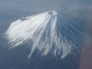 上空から見た富士山